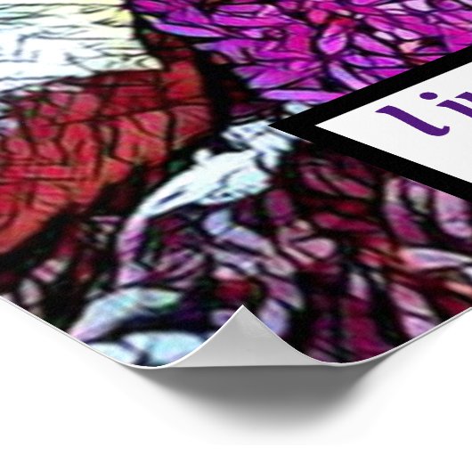 Bloomende lila bloemtuin poster (Hoek)