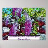 Bloomende lila bloemtuin poster (Voorkant)