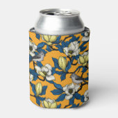 Bloomende magnolia en timuizvogel 3 blikjeskoeler (Blikje Voorkant)