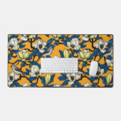 Bloomende magnolia en timuizvogel 3 bureaumat (Keyboard & Muis)