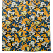 Bloomende magnolia en timuizvogel 3 douchegordijn (Voorkant)