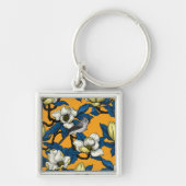 Bloomende magnolia en timuizvogel 3 sleutelhanger (Voorkant)