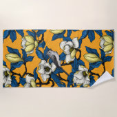 Bloomende magnolia en timuizvogel 3 strandlaken (Voorkant)