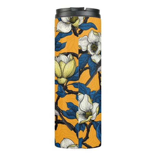 Bloomende magnolia en timuizvogel 3 thermosbeker (Achterkant)