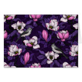 Bloomende magnolia en titmuis bird 4 (Voorkant Horizontaal)