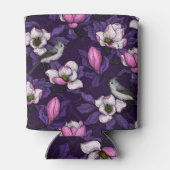 Bloomende magnolia en titmuis bird 4 blikjeskoeler (Achterkant)