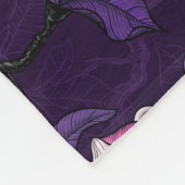 Bloomende magnolia en titmuis bird 4 fleece deken (Hoek)