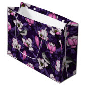 Bloomende magnolia en titmuis bird 4 groot cadeauzakje (Voorkant Gekanteld)