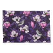 Bloomende magnolia en titmuis bird 4 kussensloop (Achterkant-Rechts)