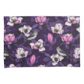 Bloomende magnolia en titmuis bird 4 kussensloop (Voorkant-Rechts)