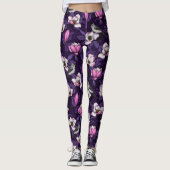 Bloomende magnolia en titmuis bird 4 leggings (Voorkant)