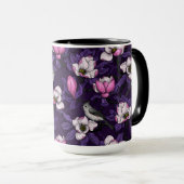 Bloomende magnolia en titmuis bird 4 mok (Voorkant rechts)