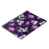 Bloomende magnolia en titmuis bird 4 notitieboek (Linkerzijde)