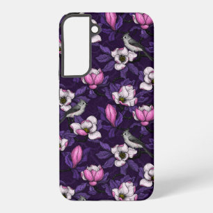 Bloomende magnolia en titmuis bird 4 samsung galaxy hoesje