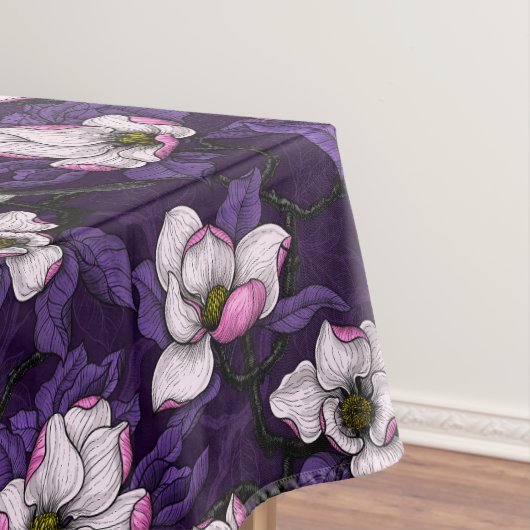 Bloomende magnolia en titmuis bird 4 tafelkleed (Voorbeeld)