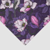 Bloomende magnolia en titmuis bird 4 tissuepapier (Detail)