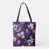 Bloomende magnolia en titmuis bird 4 tote bag (Achterkant)