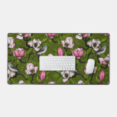 Bloomende magnolia en titmuisvogel 2 bureaumat (Keyboard & Muis)