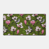 Bloomende magnolia en titmuisvogel 2 bureaumat (Voorkant)