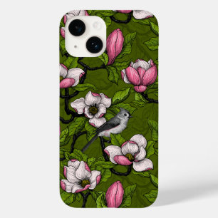 Bloomende magnolia en titmuisvogel 2 Case-Mate iPhone 14 hoesje