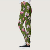 Bloomende magnolia en titmuisvogel 2 leggings (Links)