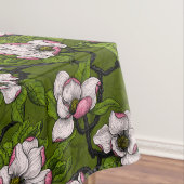 Bloomende magnolia en titmuisvogel 2 tafelkleed (Voorbeeld)