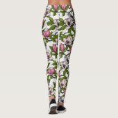 Bloomende magnolia en titmuisvogel leggings (Achterkant)