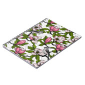 Bloomende magnolia en titmuisvogel notitieboek (Linkerzijde)