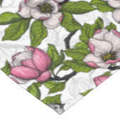 Bloomende magnolia en titmuisvogel tafelkleed (Gekanteld)