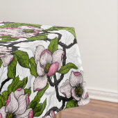 Bloomende magnolia en titmuisvogel tafelkleed (Voorbeeld)