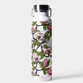 Bloomende magnolia en titmuisvogel waterfles (Voorkant)