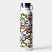 Bloomende magnolia en titmuisvogel waterfles (Achterkant)