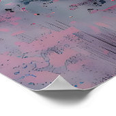 Bloomende roze bloemen poster (Hoek)