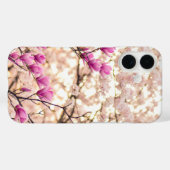 Bloomende roze Paarse Magnolias Spring Flower Case-Mate iPhone Case (Achterkant (horizontaal))