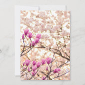 Bloomende roze Paarse Magnolias Spring Flower Kaart (Voorkant)