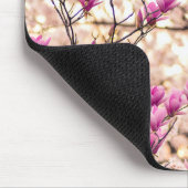 Bloomende roze Paarse Magnolias Spring Flower Muismat (Hoek)