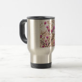 Bloomende roze Paarse Magnolias Spring Flower Reisbeker (Voorkant links)
