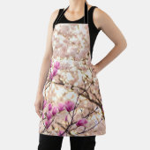 Bloomende roze Paarse Magnolias Spring Flower Schort (Insitu)