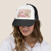 Bloomende roze Paarse Magnolias Spring Flower Trucker Pet (In situ)