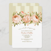 Bloomende Rozen en Vrijgezellenfeest van Hydrangea Kaart (Voorkant / Achterkant)