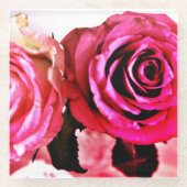 Bloomende Rozen Glazen Onderzetter (Voorkant)