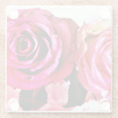 Bloomende Rozen Glazen Onderzetter (Achterkant)