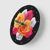 Bloomende Rozen Motif Clock Ronde Klok (Hoek)