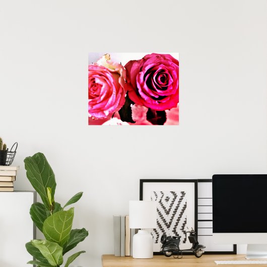 Bloomende Rozen Poster (Thuiskantoor)