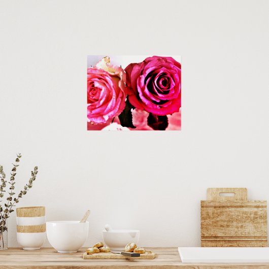 Bloomende Rozen Poster (Keuken)