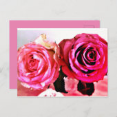 Bloomende Rozen Uitnodiging Briefkaart (Voorkant / Achterkant)