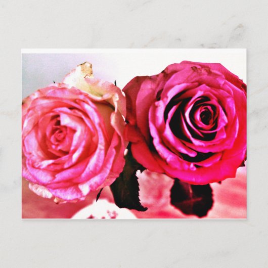 Bloomende Rozen Uitnodiging Briefkaart (Voorkant)