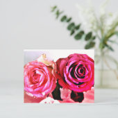 Bloomende Rozen Uitnodiging Briefkaart (Staand voorkant)