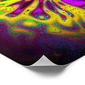 Bloomende ster-bloem v2 patronen pareidolia poster (Hoek)