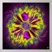 Bloomende ster-bloem v2 patronen pareidolia poster (Voorkant)